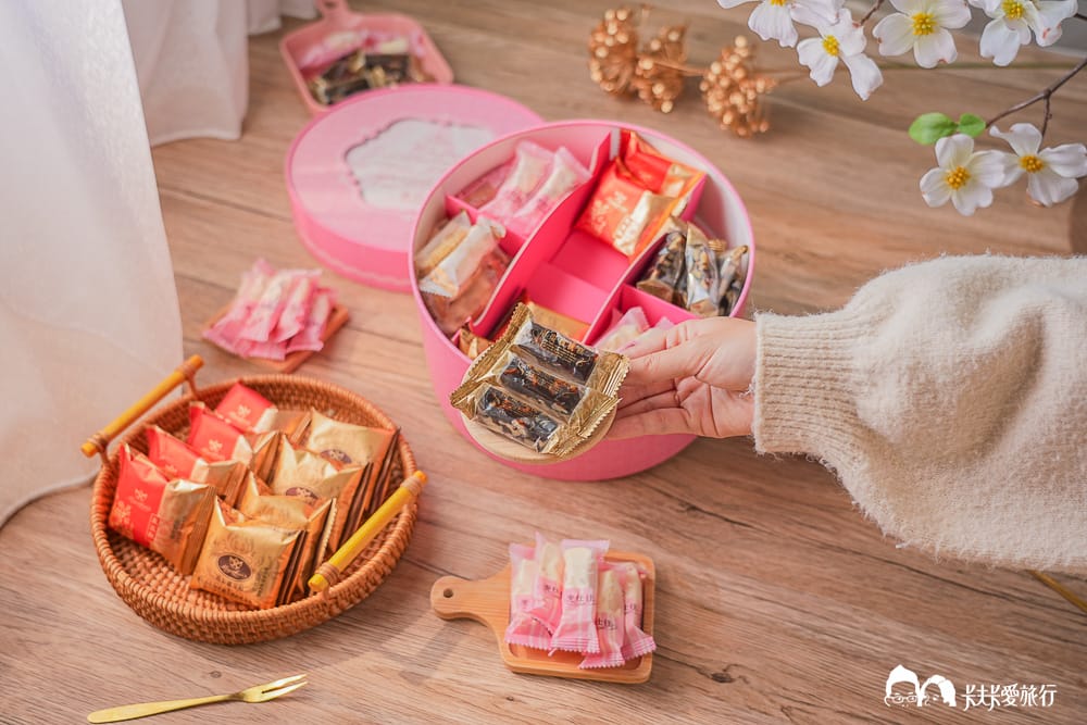 麥仕佳烘焙坊-過年送禮年節伴手禮推薦！干貝肉圓酥富貴禮盒開箱評價