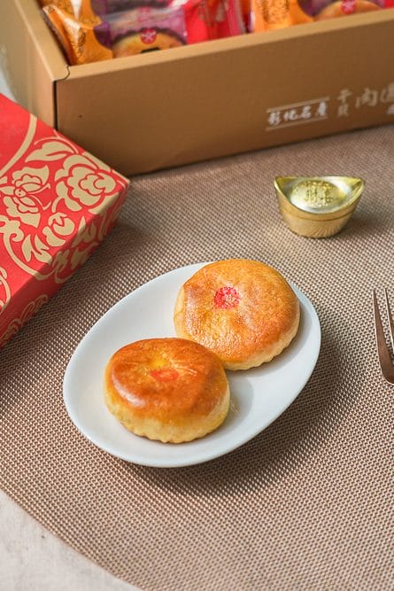 麥仕佳烘焙坊-過年送禮年節伴手禮推薦！干貝肉圓酥富貴禮盒開箱評價