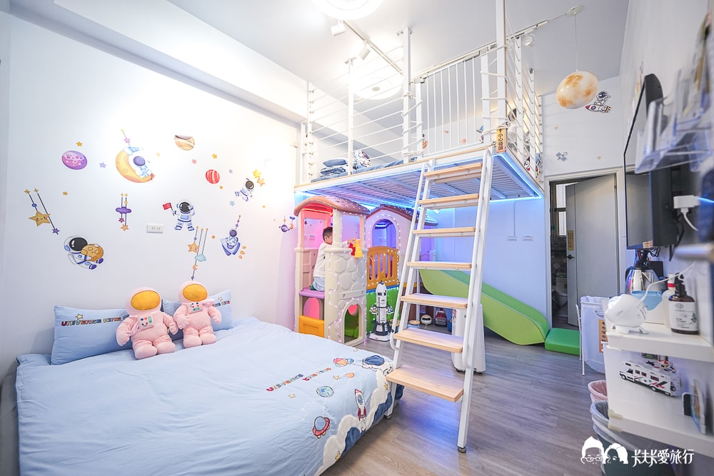 台中親子住宿推薦！后麗安心風自然2館：超狂溜滑梯配大浴缸，小孩玩瘋了