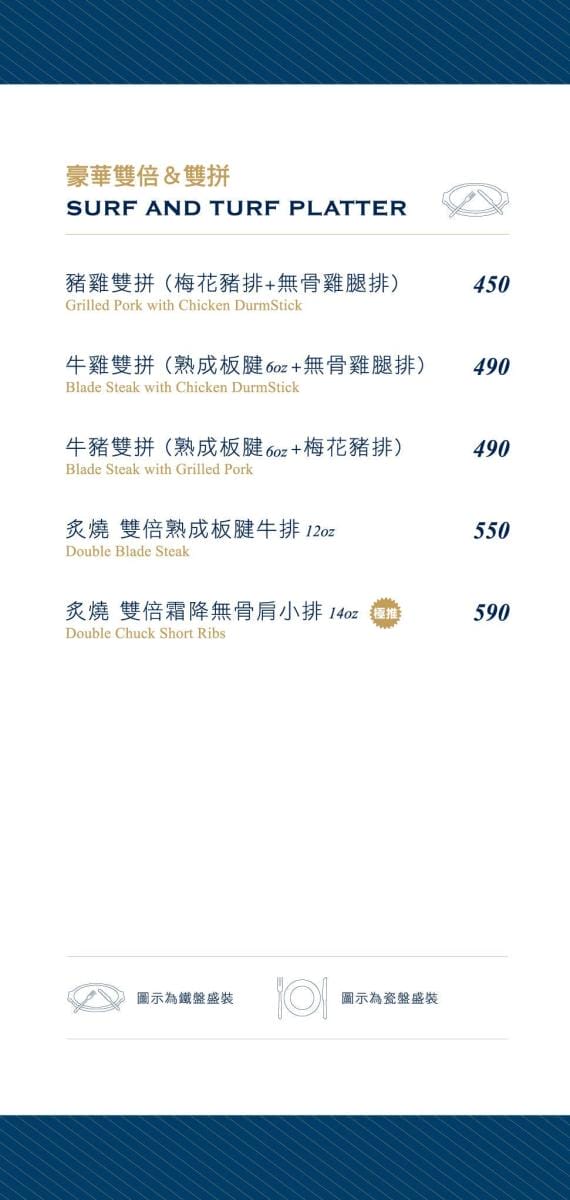 宜蘭瀧厚炙燒熟成牛排-菜單